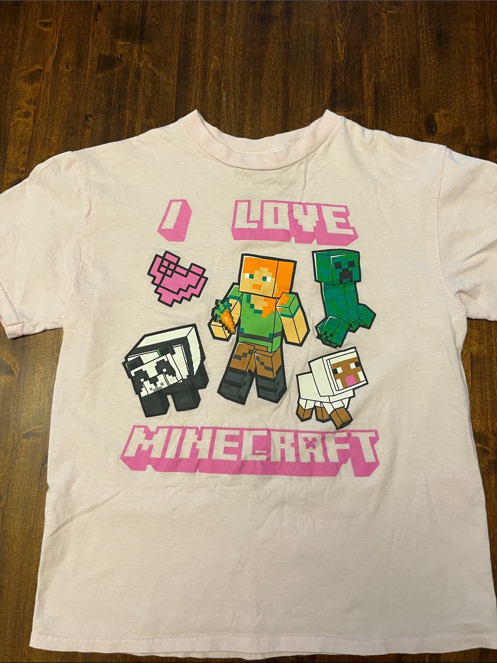 Minecraft Kids' Pink Short-Sleeve Graphic Tee